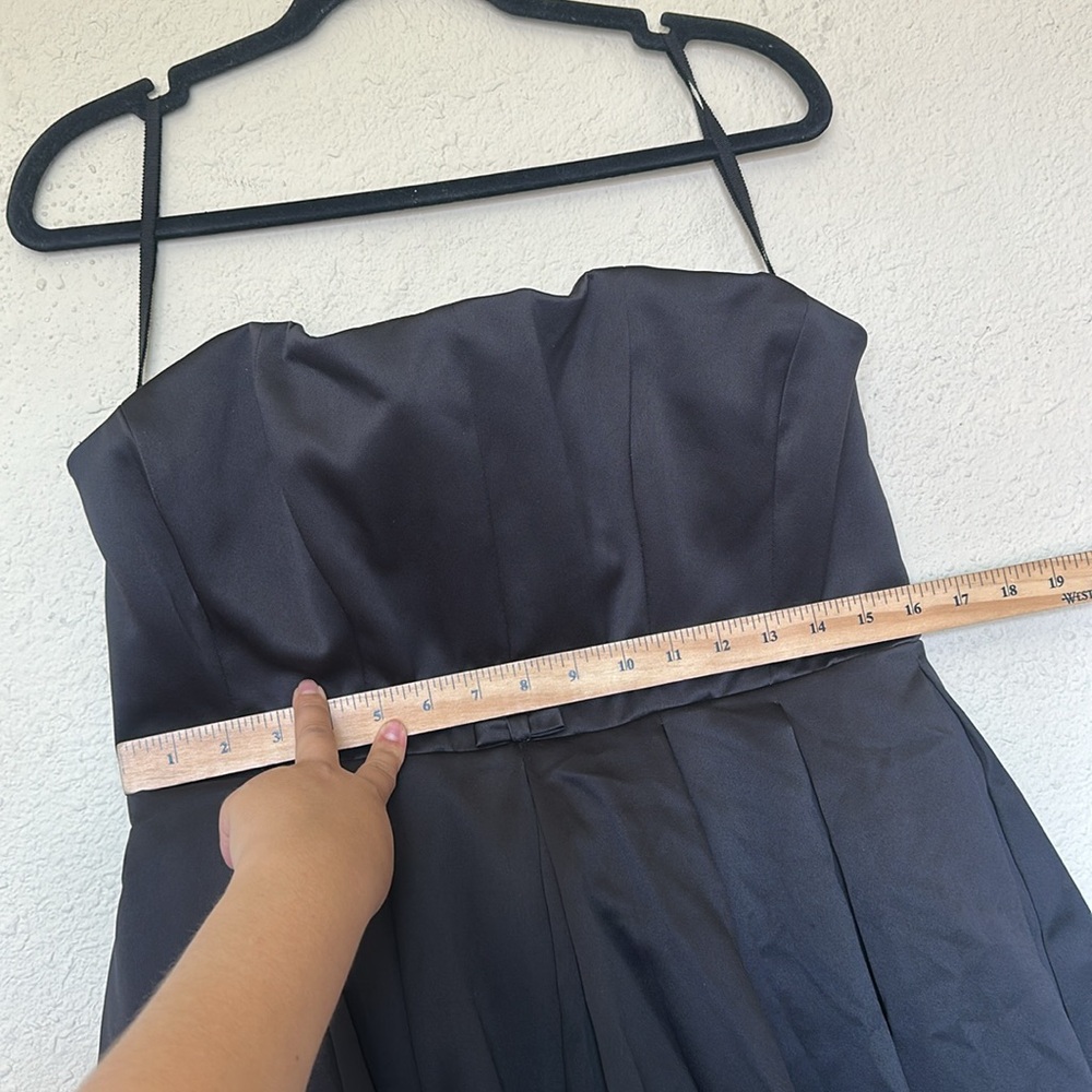 House of cb Contessa Black Strapless Satin Corset Midi Dress NWOT size XL - Picture 10 of 12